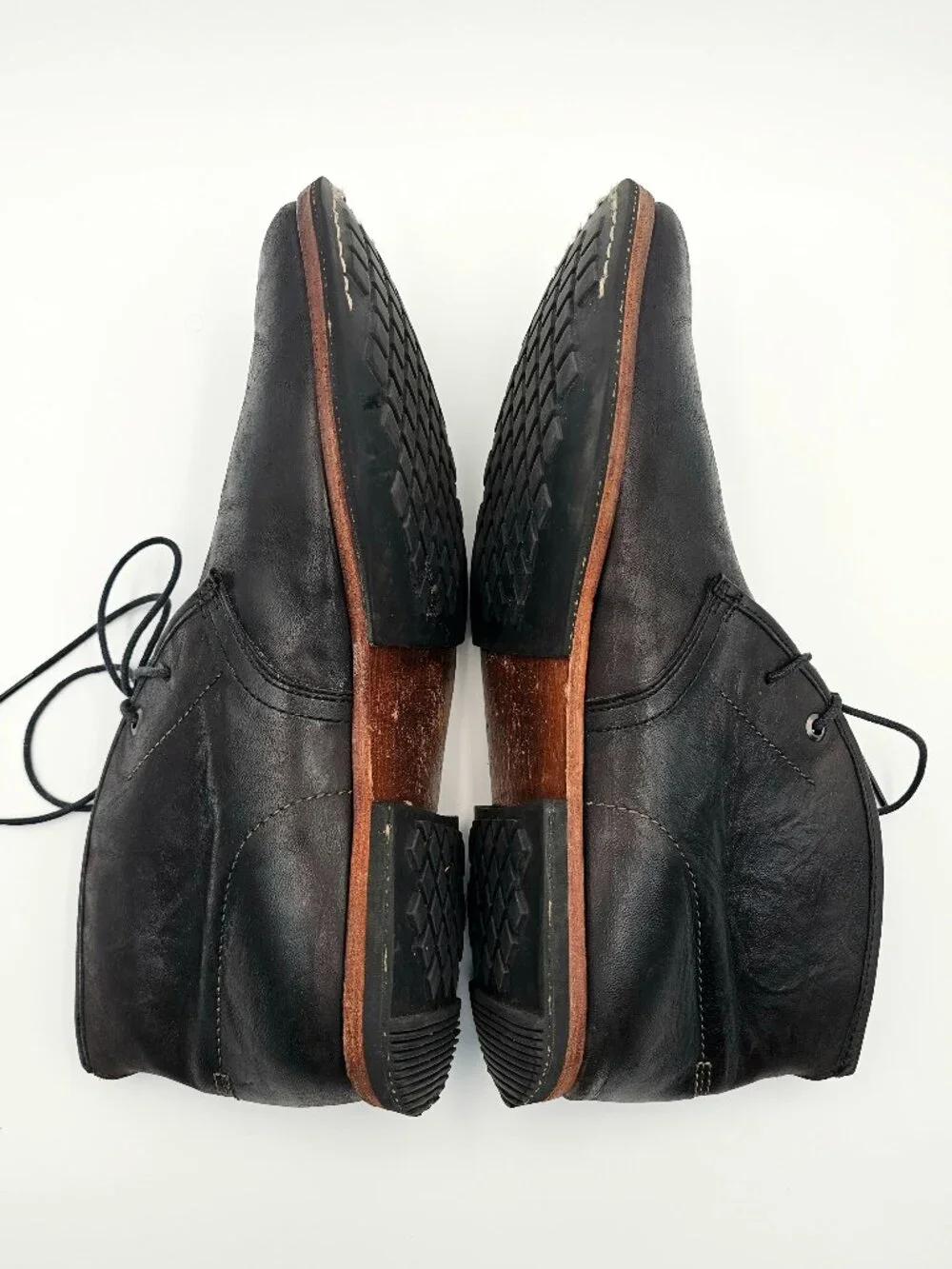 Timberland Boot Co Leather Chukka Boots Shoes Black Wodehouse 75510 Mens Size 10